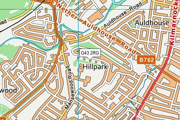 G43 2RG map - OS VectorMap District (Ordnance Survey)