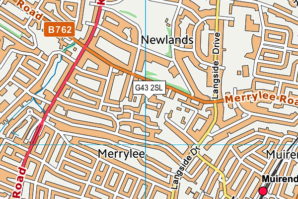 G43 2SL map - OS VectorMap District (Ordnance Survey)