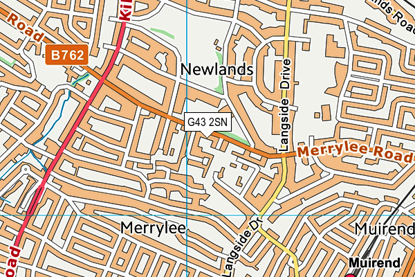 G43 2SN map - OS VectorMap District (Ordnance Survey)