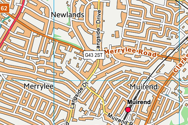 G43 2ST map - OS VectorMap District (Ordnance Survey)