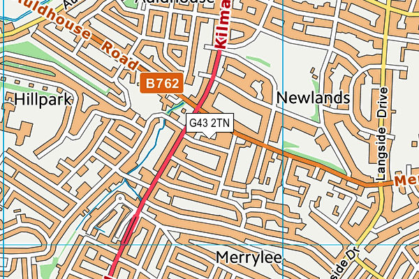 G43 2TN map - OS VectorMap District (Ordnance Survey)