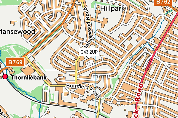 G43 2UP map - OS VectorMap District (Ordnance Survey)