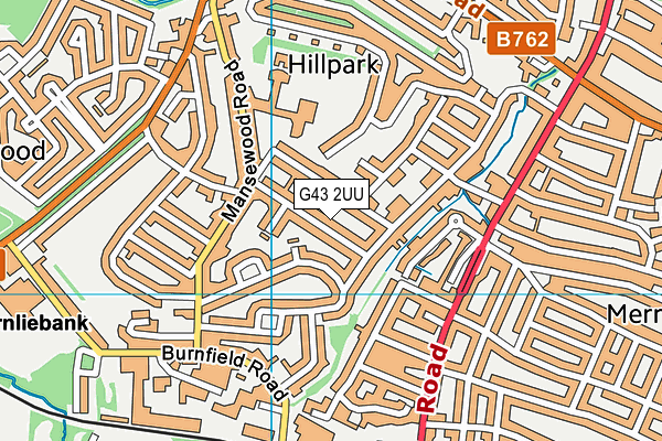 G43 2UU map - OS VectorMap District (Ordnance Survey)