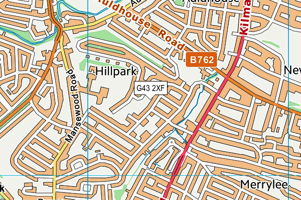 G43 2XF map - OS VectorMap District (Ordnance Survey)