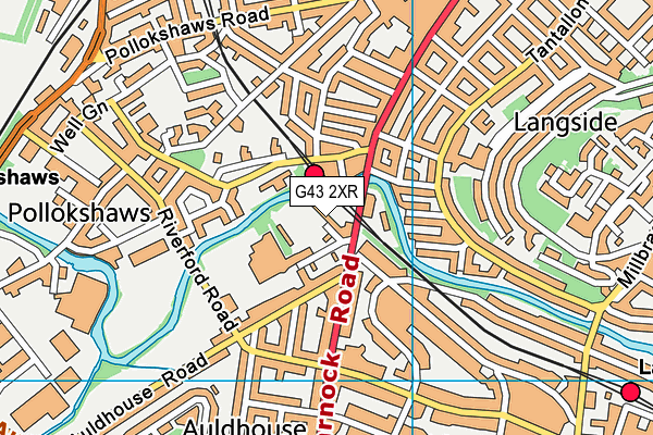 G43 2XR map - OS VectorMap District (Ordnance Survey)