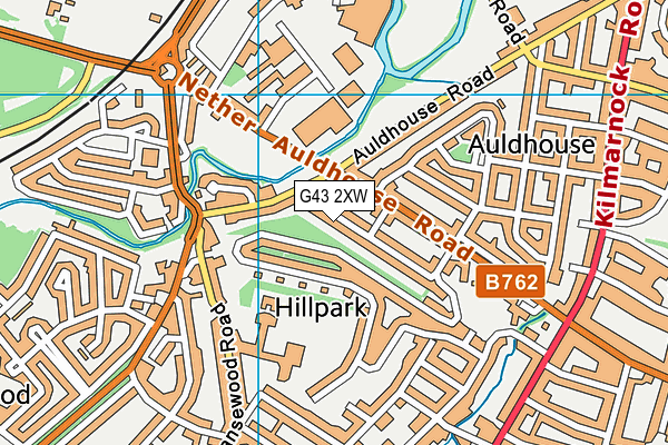G43 2XW map - OS VectorMap District (Ordnance Survey)