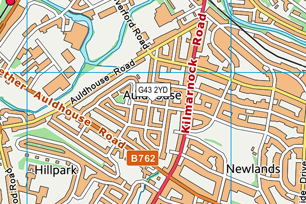 G43 2YD map - OS VectorMap District (Ordnance Survey)