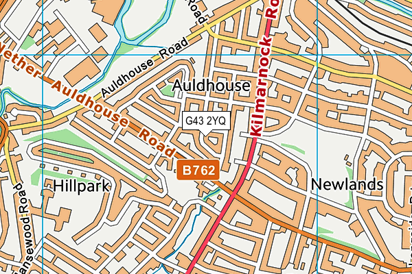 G43 2YQ map - OS VectorMap District (Ordnance Survey)