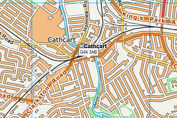 G44 3AB map - OS VectorMap District (Ordnance Survey)