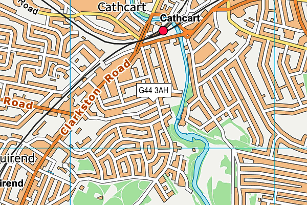 G44 3AH map - OS VectorMap District (Ordnance Survey)