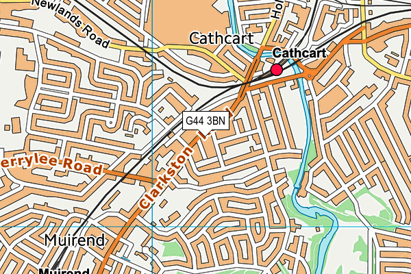 G44 3BN map - OS VectorMap District (Ordnance Survey)