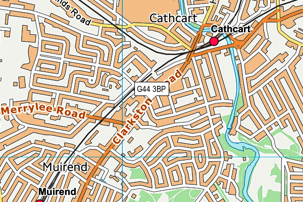 G44 3BP map - OS VectorMap District (Ordnance Survey)