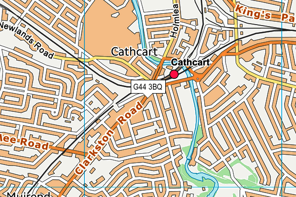 G44 3BQ map - OS VectorMap District (Ordnance Survey)