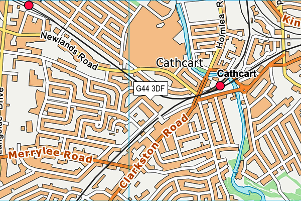 G44 3DF map - OS VectorMap District (Ordnance Survey)