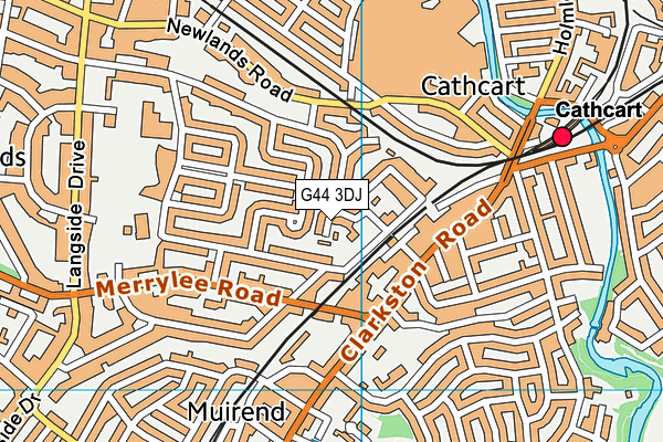 G44 3DJ map - OS VectorMap District (Ordnance Survey)