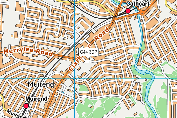 G44 3DP map - OS VectorMap District (Ordnance Survey)