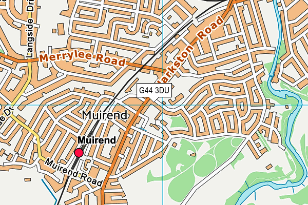 G44 3DU map - OS VectorMap District (Ordnance Survey)