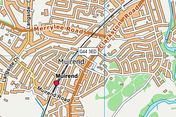 G44 3ED map - OS VectorMap District (Ordnance Survey)