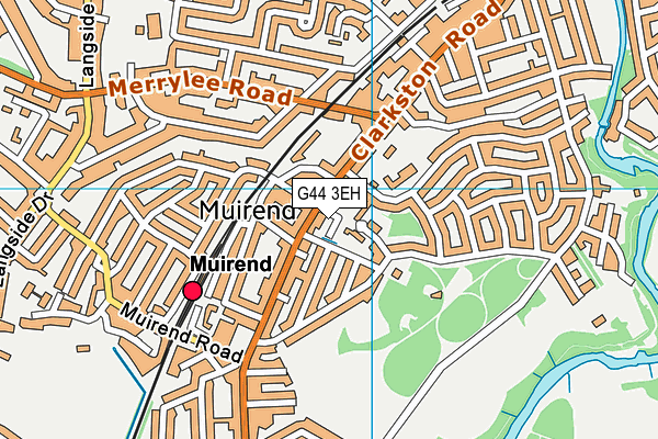 G44 3EH map - OS VectorMap District (Ordnance Survey)