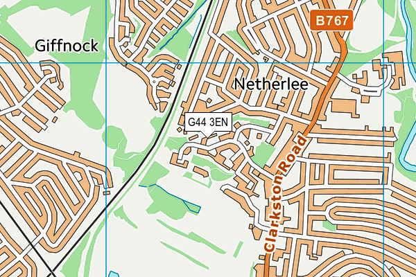 G44 3EN map - OS VectorMap District (Ordnance Survey)