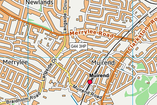 G44 3HP map - OS VectorMap District (Ordnance Survey)