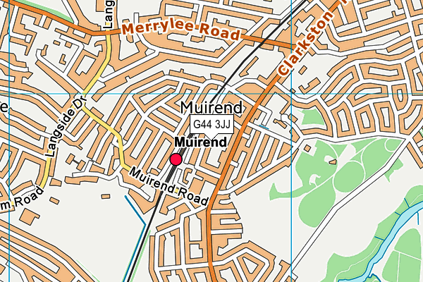 G44 3JJ map - OS VectorMap District (Ordnance Survey)