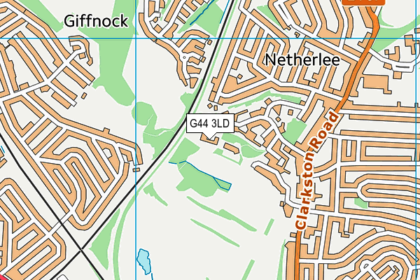 G44 3LD map - OS VectorMap District (Ordnance Survey)