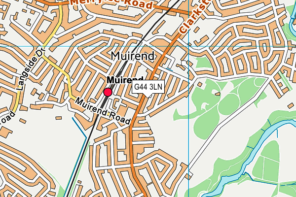 G44 3LN map - OS VectorMap District (Ordnance Survey)