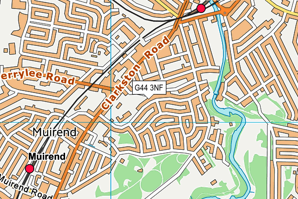 G44 3NF map - OS VectorMap District (Ordnance Survey)