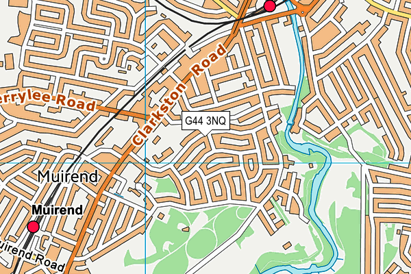 G44 3NQ map - OS VectorMap District (Ordnance Survey)