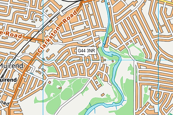 G44 3NR map - OS VectorMap District (Ordnance Survey)