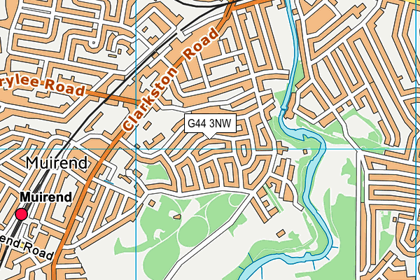 G44 3NW map - OS VectorMap District (Ordnance Survey)