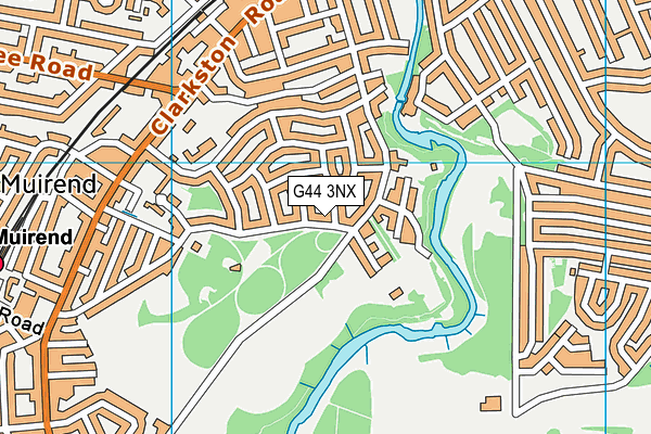 G44 3NX map - OS VectorMap District (Ordnance Survey)
