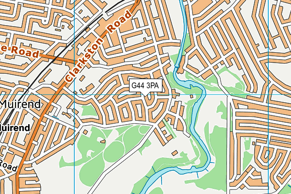 G44 3PA map - OS VectorMap District (Ordnance Survey)