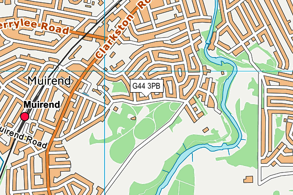 G44 3PB map - OS VectorMap District (Ordnance Survey)