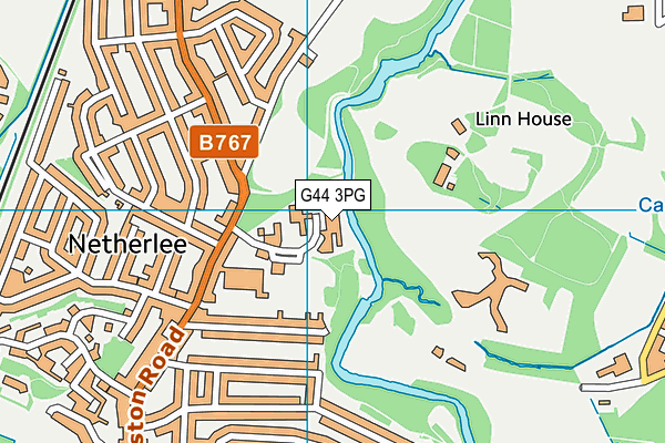 G44 3PG map - OS VectorMap District (Ordnance Survey)