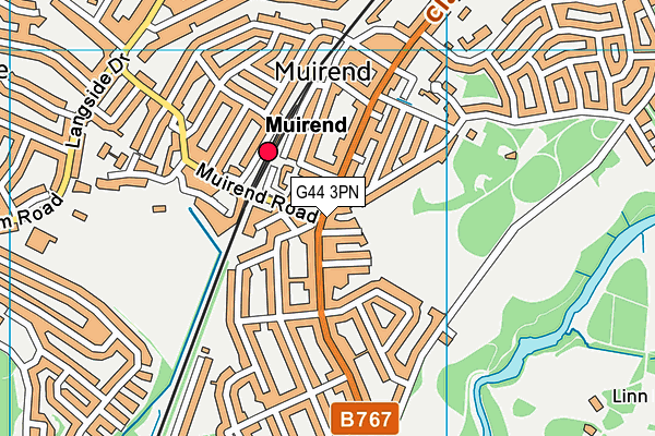 G44 3PN map - OS VectorMap District (Ordnance Survey)