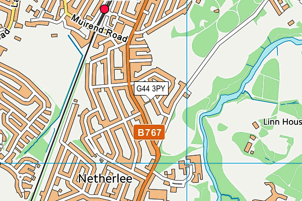 G44 3PY map - OS VectorMap District (Ordnance Survey)