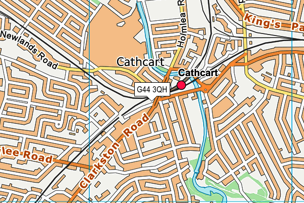 G44 3QH map - OS VectorMap District (Ordnance Survey)