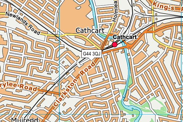 G44 3QJ map - OS VectorMap District (Ordnance Survey)