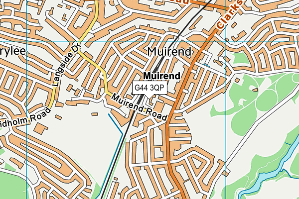 G44 3QP map - OS VectorMap District (Ordnance Survey)