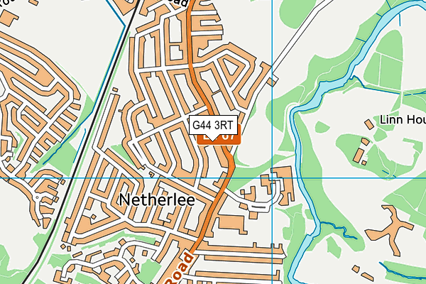 G44 3RT map - OS VectorMap District (Ordnance Survey)