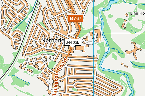 G44 3SE map - OS VectorMap District (Ordnance Survey)