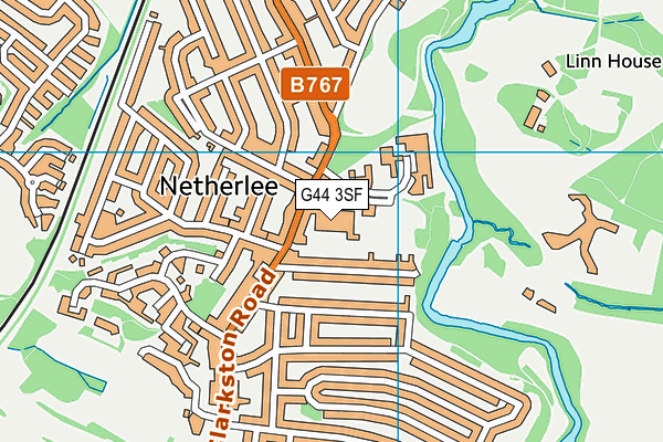 G44 3SF map - OS VectorMap District (Ordnance Survey)