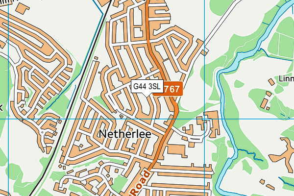 G44 3SL map - OS VectorMap District (Ordnance Survey)