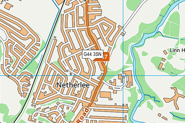 G44 3SN map - OS VectorMap District (Ordnance Survey)