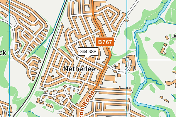G44 3SP map - OS VectorMap District (Ordnance Survey)