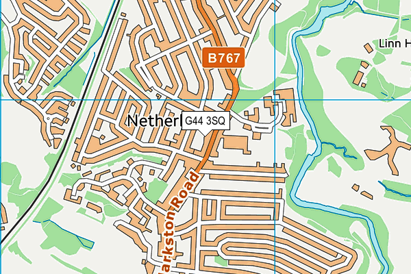 G44 3SQ map - OS VectorMap District (Ordnance Survey)