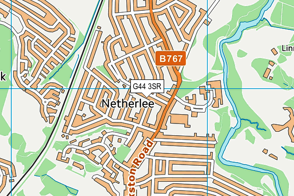 G44 3SR map - OS VectorMap District (Ordnance Survey)