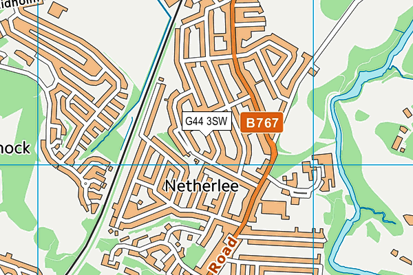 G44 3SW map - OS VectorMap District (Ordnance Survey)
